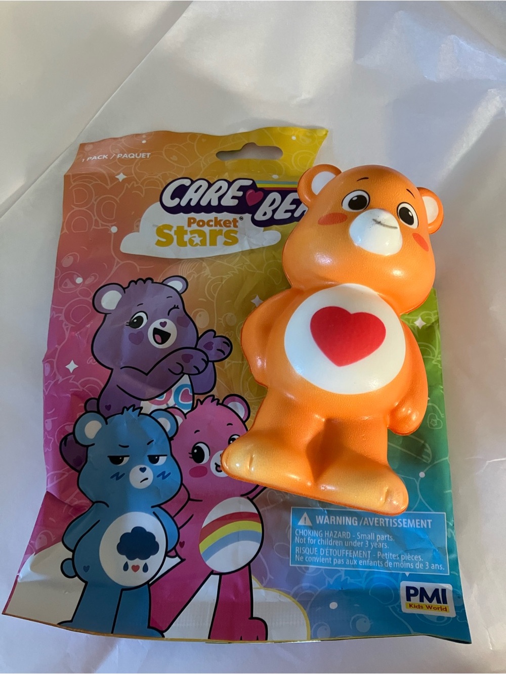 Care Bears Orange Heart Pocket Stars Bear Squishy
